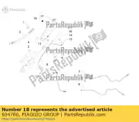 604760, Piaggio Group, pedal de freio ape vin: mbx000t58rc001005, motor: s4c8257973 vin: zapt42pmc, zapt42p00, motor: tbp4m 200 400 2013 2014 2015 2016 2017 2018 2019 2020 2021 2022, Novo