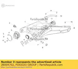 Qui puoi ordinare soffietti in gomma da Piaggio Group , con numero parte 2B004702: