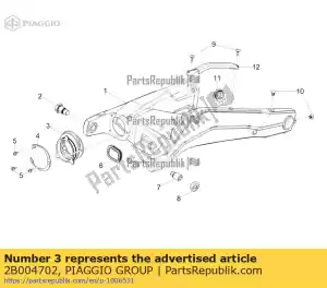 Piaggio Group 2B004702 rubberen balg - Onderkant