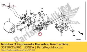 Honda 36450KTW901 ensemble soupape, injection d'air - La partie au fond