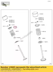Aqui você pode pedir o mola da válvula de retenção em Kawasaki , com o número da peça 120090028: