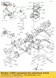 Ici, vous pouvez commander le support, coupleur avant vn900b6f auprès de Kawasaki , avec le numéro de pièce 110540119: