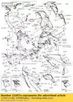 110571198, Kawasaki, 01 suporte, capuz, fr, r kawasaki  400 2018 2019 2020 2021, Novo