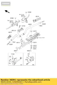 kawasaki 460910030 boîtier-assy-control, lh zr750- - La partie au fond