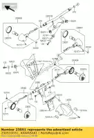 230510031, Kawasaki, lampe de signal de support, rr kawasaki vn voyager custom k classic e d b c f tourer abs vulcan a lt g vn1700 1700 , Nouveau