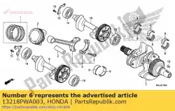 Aqui você pode pedir o rolamento h, biela em Honda , com o número da peça 13218PWA003: