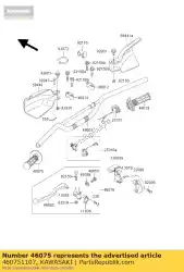 Ici, vous pouvez commander le grip, lh auprès de Kawasaki , avec le numéro de pièce 460751107: