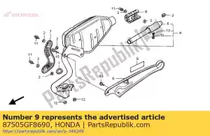 honda 87505GF8690 étiquette, pneu - La partie au fond