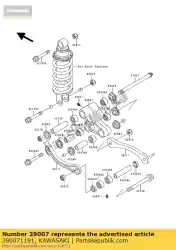 Ici, vous pouvez commander le bras-susp, uni trak auprès de Kawasaki , avec le numéro de pièce 390071191: