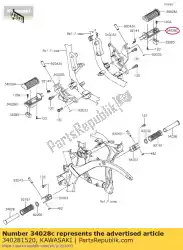 Ici, vous pouvez commander le étape, fr, rh vn1500-p1 auprès de Kawasaki , avec le numéro de pièce 340281520: