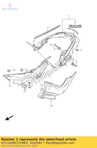 suzuki 6311048G70AR5 body,rr fender - Bottom side