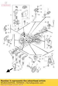 yamaha 902820300500 clé, droite - La partie au fond