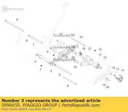 Aquí puede pedir brazo oscilante de Piaggio Group , con el número de pieza 5996655: