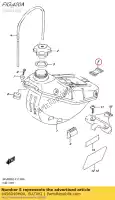 4456049H00, Suzuki, Bande, réservoir de carburant suzuki  rm z 250 2010 2011 2012 2014 2015 2016 2017 2018, Nouveau