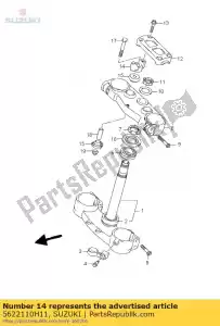 suzuki 5622110H11 houder, handvat u - Onderkant