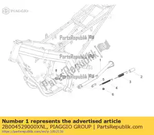 Piaggio Group 2B004529000XNL suporte lateral - Lado inferior