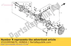 Aquí puede pedir cuerpo, bomba de aceite de Honda , con el número de pieza 15103MY6670: