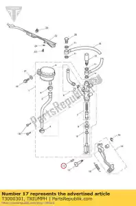 triumph T3000301 pin, clevis 8 x 13.7 - Bottom side
