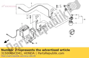 Honda 31500KSCD41 bateria (ytx5l-bs) (gs yu - Lado inferior