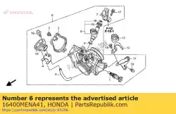 gasklephuis assy. (gqd3 van Honda, met onderdeel nummer 16400MENA41, bestel je hier online: