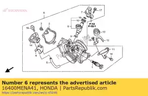 Honda 16400MENA41 gasklephuis assy. (gqd3 - Onderkant