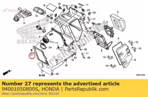 Honda 94001050800S porca, hex., 5mm - Lado inferior