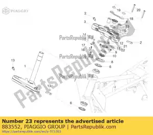 Piaggio Group 883552 struik - Onderkant