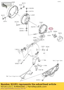 Kawasaki 921911217 tubo - Lado inferior