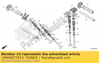 14964KT7013, Honda, calço, taco (2.775) honda  (l) japanese domestic / nc29-100 cb cbf cbr crf fjs gl nps nss nx rvf sh st vf vfr 50 150 250 300 400 500 600 650 750 800 900 1000 1100 1200 1300 1800 1988 1989 1990 1991 1992 1993 1994 1995 1996 1997 1998 1999 2000 2001 2002 2003 2004 2005 2006 20, Novo