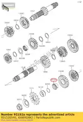 Qui puoi ordinare collare kx450d7f da Kawasaki , con numero parte 921520540: