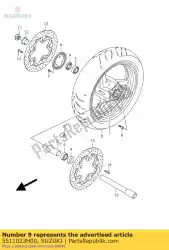 Qui puoi ordinare pneumatico anteriore da Suzuki , con numero parte 5511023H00: