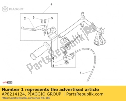 Aprilia AP8214124, Cavo dell'aria, OEM: Aprilia AP8214124