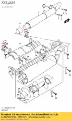 Here you can order the spacer,exhaust from Suzuki, with part number 1418507G00: