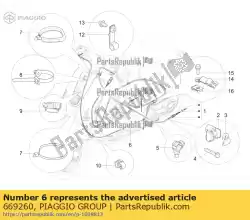 gaskabel van Piaggio Group, met onderdeel nummer 669260, bestel je hier online: