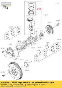 kawasaki 130080561 01 bague-set-piston - La partie au fond