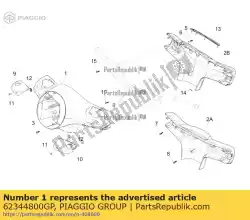 Here you can order the front handlebars cover from Piaggio Group, with part number 62344800GP: