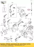 270101486, Kawasaki, commutateur, frein arrière ej650-c4 kawasaki  klz w z zx 650 800 1000 1999 2001 2002 2003 2004 2005 2006 2007 2008 2009 2010 2011 2012 2013 2014 2015 2016 2018, Nouveau