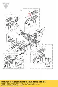 triumph T2080427 voetsteun - Onderkant