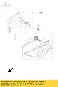 yamaha 5SEH33200100 front flasher light assy2 - Bottom side