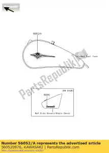 kawasaki 560520876 marca, tanque de combustible, rh vn900b6f - Lado inferior