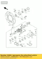 430411502FE, Kawasaki, caliper-assy,rr,m.f.g kawasaki zz r zzr 1100, New