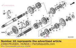 Aquí puede pedir engranaje, contraeje tercero de Honda , con el número de pieza 23461MCA000: