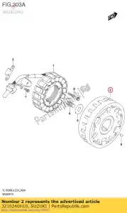 Suzuki 3210240H10 conjunto do rotor - Lado inferior