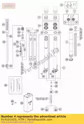 Here you can order the spring 4,4n/mm set d=4,9mm from KTM, with part number 91410102S: