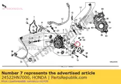 Ici, vous pouvez commander le levier, changement de pivot auprès de Honda , avec le numéro de pièce 24522HN7000: