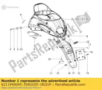 62119400AF, Piaggio Group, carenado del cuerpo principal de plástico -l.h. piaggio liberty t e uk 50 125 200 4 3 2, Nuevo