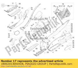 Aquí puede pedir mittelcover rh de Piaggio Group , con el número de pieza 1B002013000XE8: