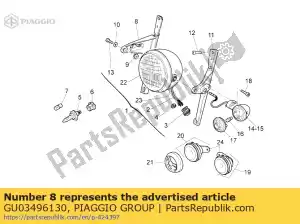 Piaggio Group GU03496130 soporte de rh - Lado inferior