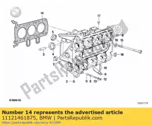 bmw 11121461875 cilinderkoppakking - Onderkant