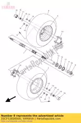 Here you can order the nut, axle from Yamaha, with part number 1SCF53820000: